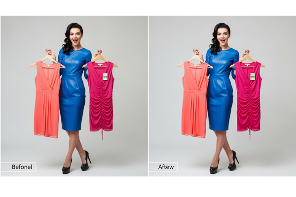 Fashion product with multiple color variations edited using Photoshop color change view