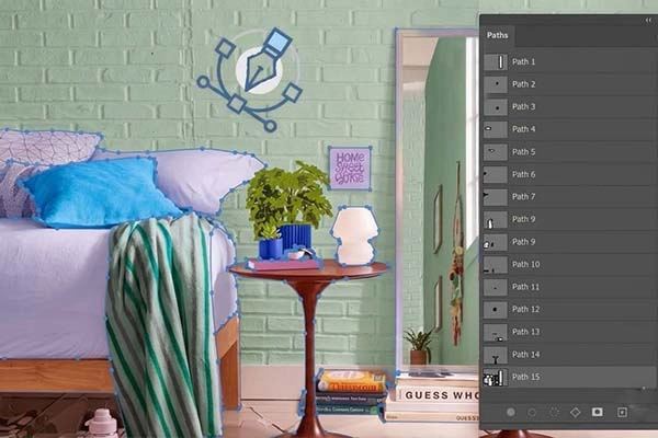 Interior and exterior image edited with multi clipping path for clean detail