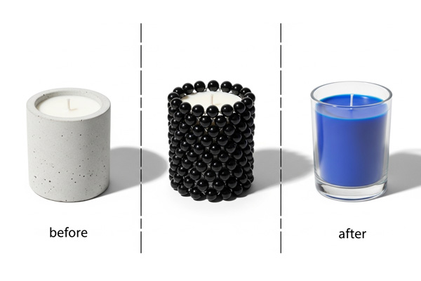 Product photo with texture replacement showing enhanced surface details in studio view