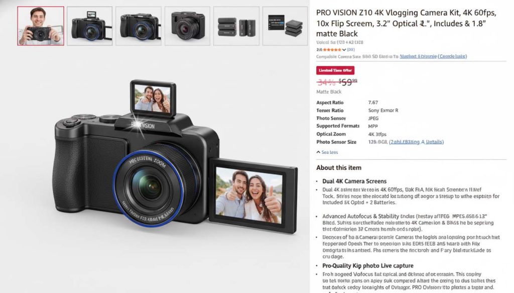 Brief and alluring product description displayed on an ecommerce website with clean layout