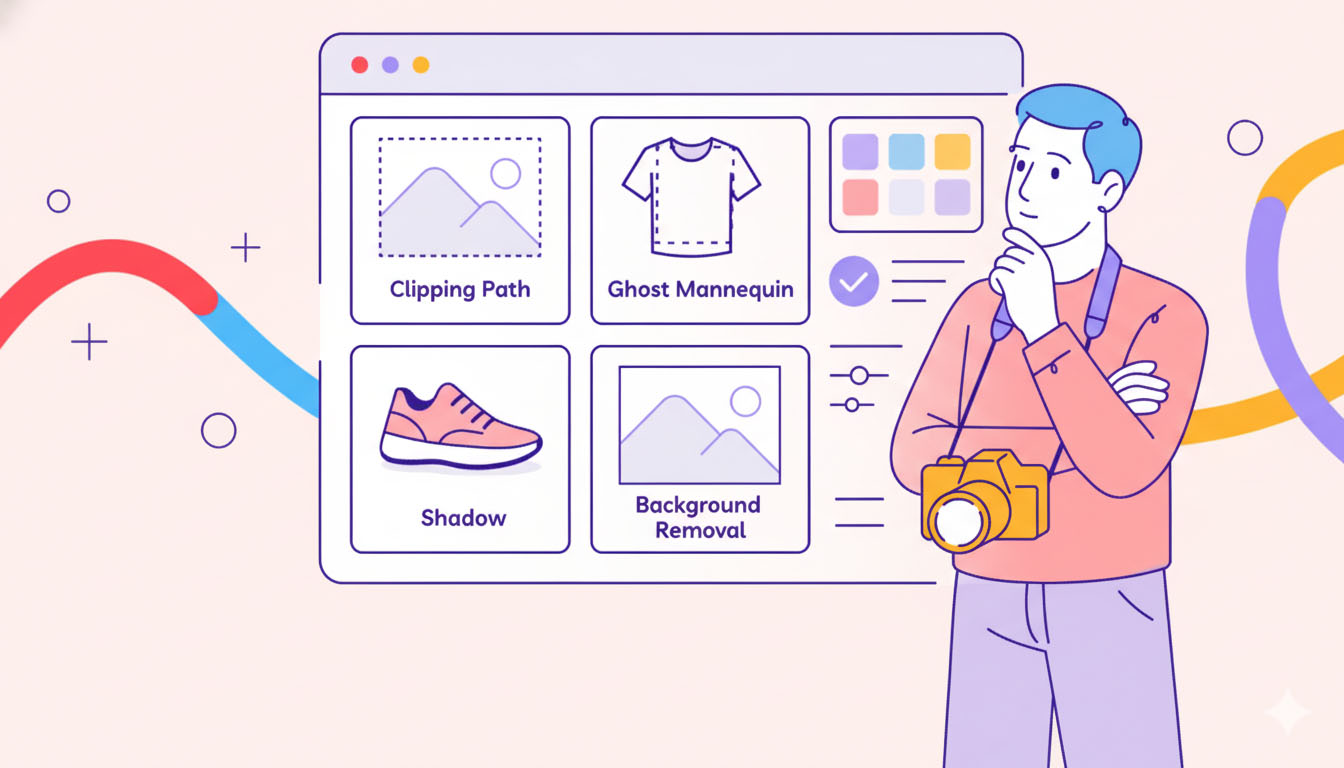 Various e-commerce photo editing service options for improving product images