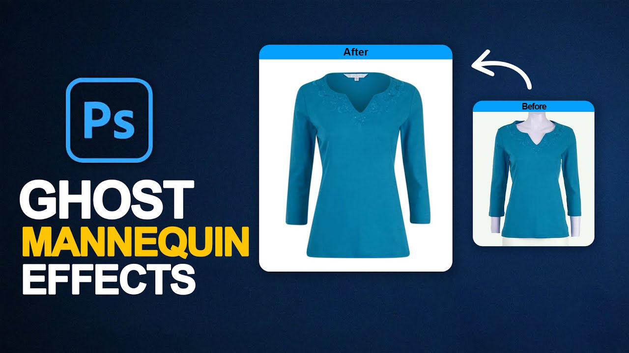 Step by step process of applying the ghost mannequin effect to clothing for clean and professional ecommerce product images