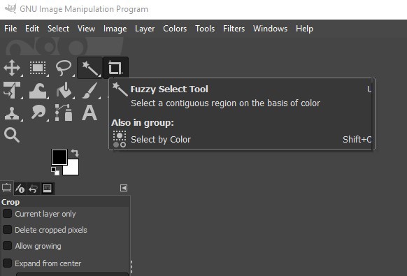 Select the Fuzzy Select Tool