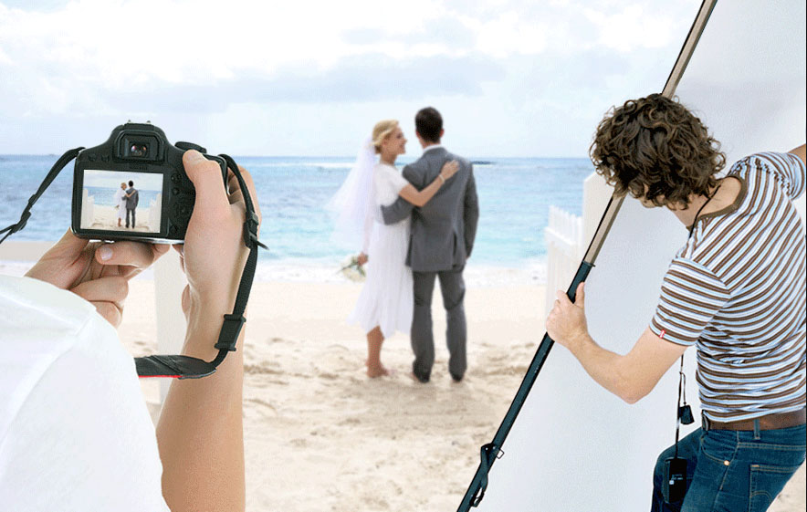 Start by assisting a professional wedding photographer during a live wedding shoot to gain hands-on experience and professional skills